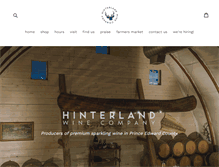 Tablet Screenshot of hinterlandwine.com